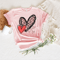Leopard Heart Valentine Shirt Cute Doodle Heart Love Tee Womens Gift Top 1