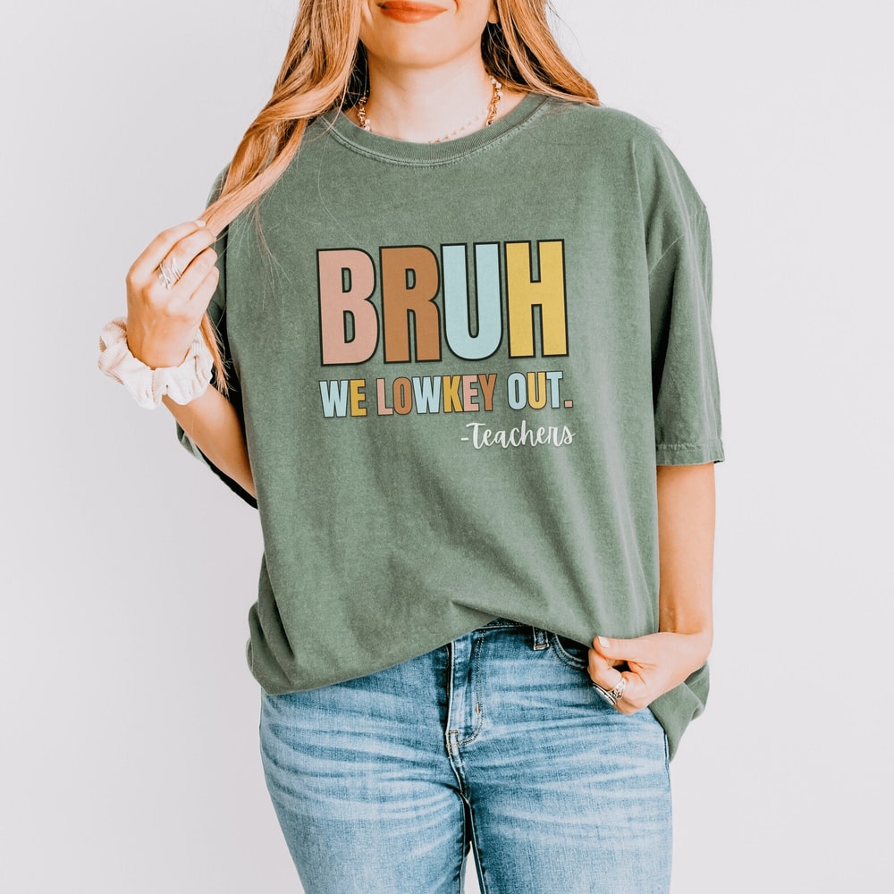 Bruh We Out Teacher Shirt Retro Last Day Of School Funny Teacher Tee Gift 3