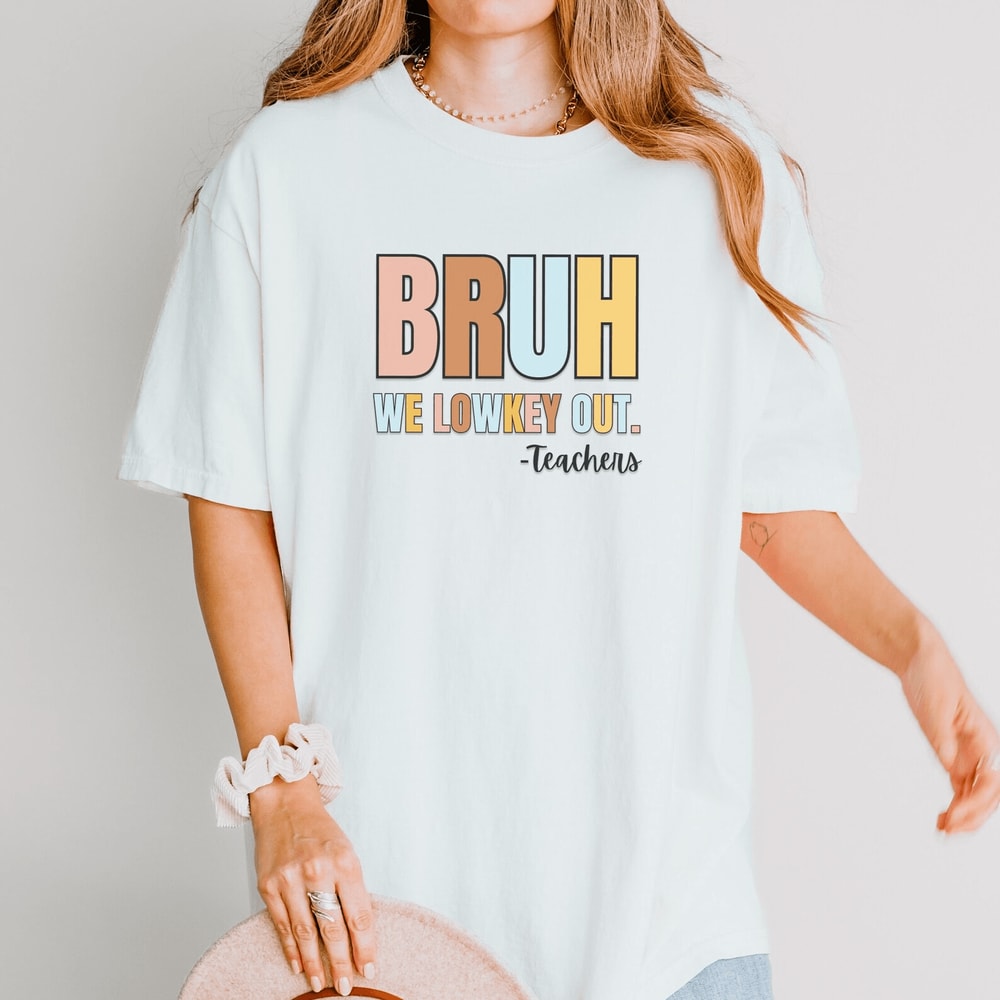 Bruh We Out Teacher Shirt Retro Last Day Of School Funny Teacher Tee Gift 4