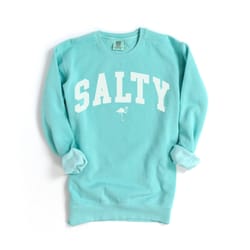 comfort colors salty sweatshirt, beach t-shirt, beach lover giftful, summer crewneck, vacation sweatshirt,
