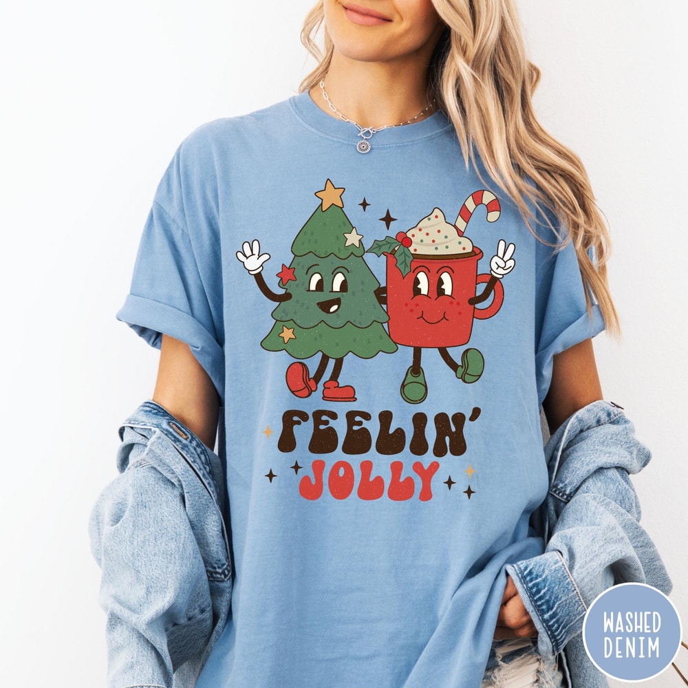 Cute Christmas Shirt With Jolly Characters Fun Holiday Graphic Tee Perfect For Festive Outfits And 1