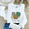 St Patricks Day Sweatshirt For Women Lucky Shamrock Irish Crewneck Pullover 1