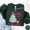 Jolly And Caffeinated Sweatshirt Cute Vintage Womens Christmas Shirt Coffee Sweatshirt 2