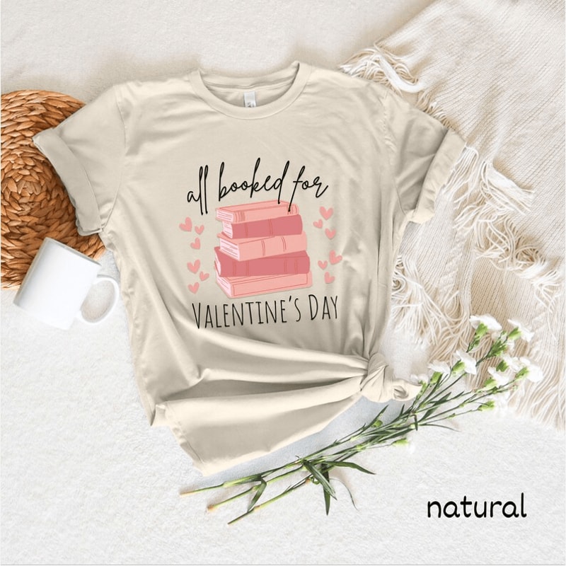 Valentines Day Shirt For Women Book Lover Heart Reading Tee Cute Bookish Shirt 4