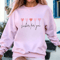 Valentines Day Sweatshirt For Women Heart Sucker Candy Heart Positive Affirmation Crewneck 1