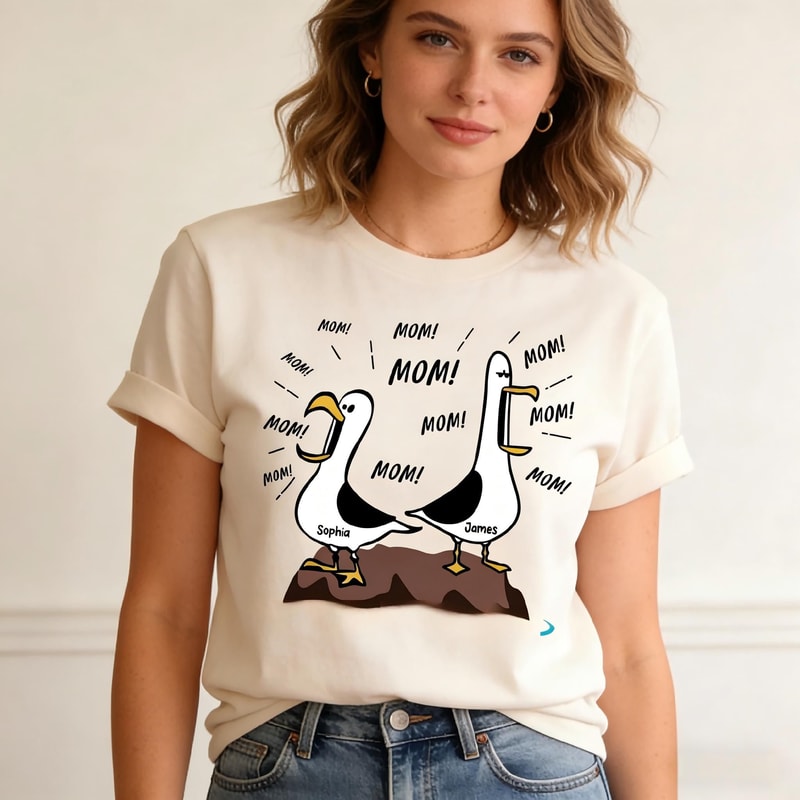 Seagull Mom Mom Mom Personalized Shirt Funny Mothers Day Gift For Mom Disney Nemo TShirt 4