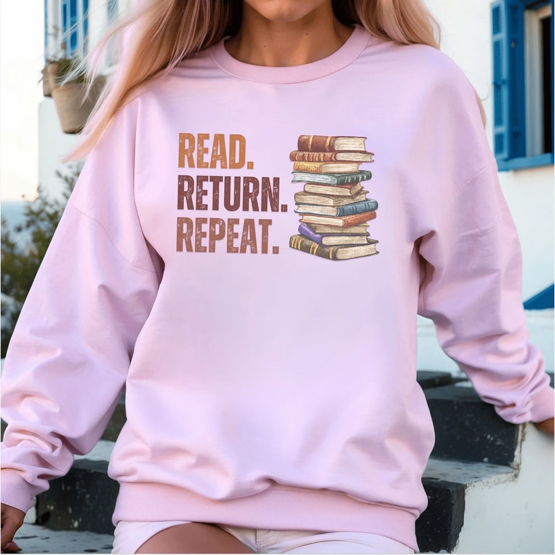 Book Lover Sweatshirt For Women Bookish Reading Crewneck Librarian Bookworm Gift Pullover 3