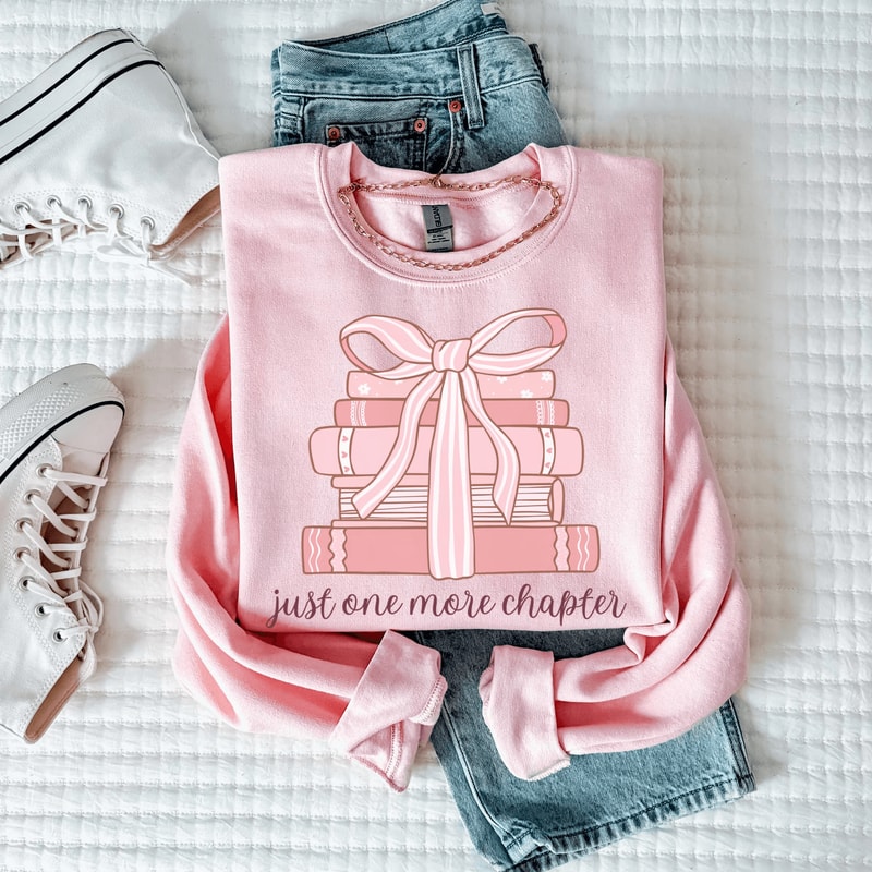 Books And Bows Shirt For Women Book Lover Bow Reading Tee Cute Bookish Casual Top 0