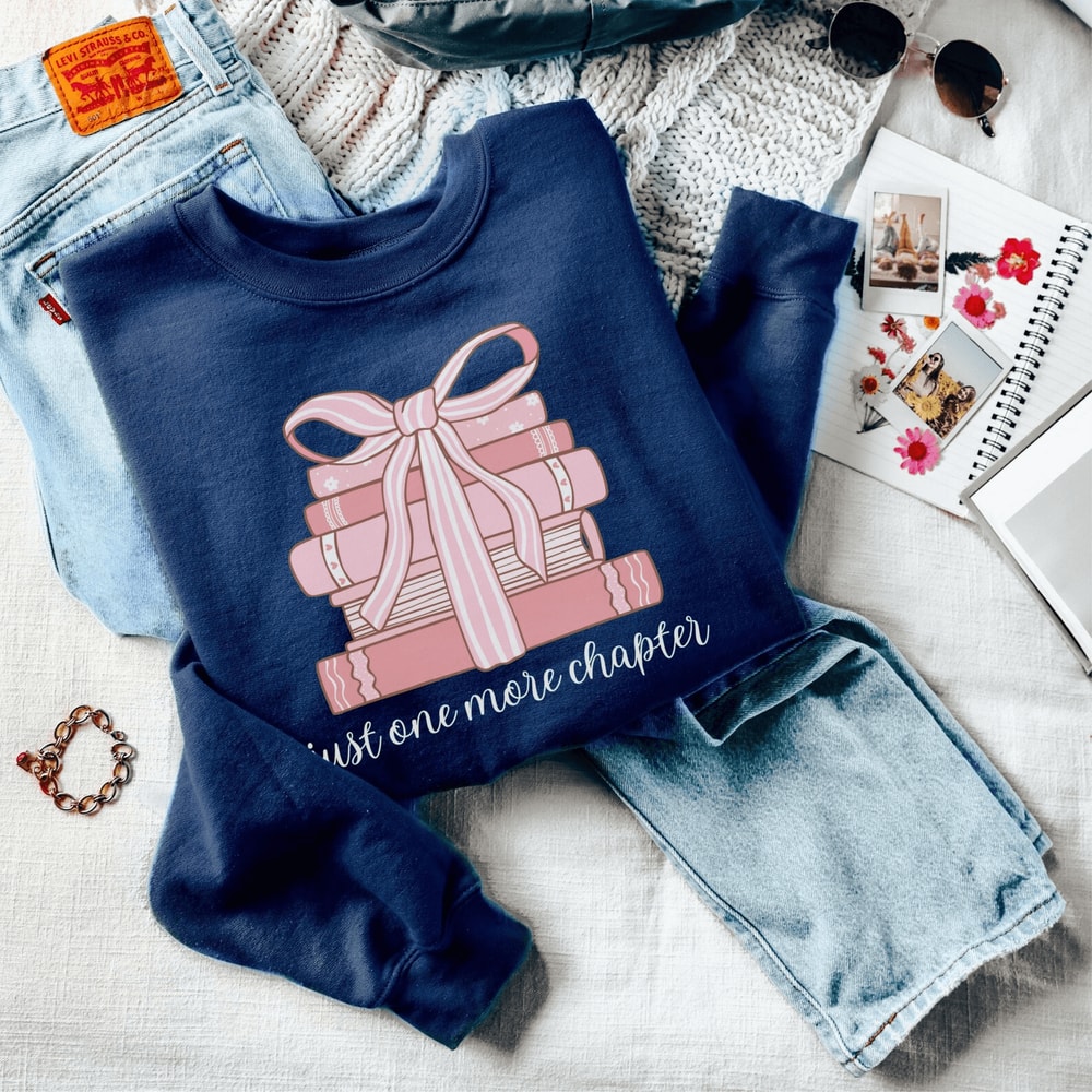 Books And Bows Shirt For Women Book Lover Bow Reading Tee Cute Bookish Casual Top 3