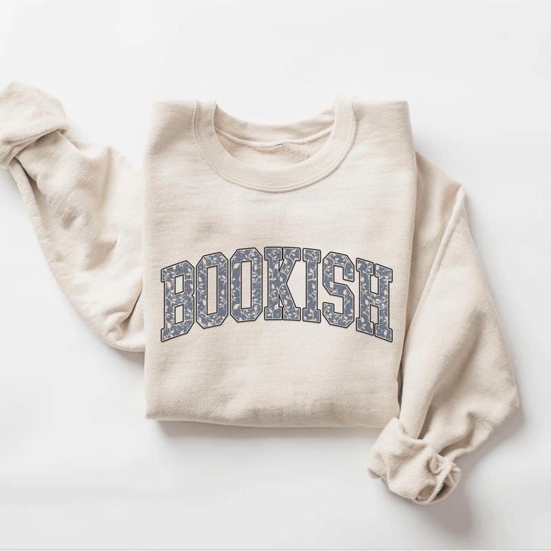 Bookish Sweatshirt For Women Bookworm Reader Cozy Reading Crewneck Librarian Gift Pullover 0