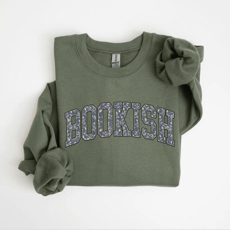 Bookish Sweatshirt For Women Bookworm Reader Cozy Reading Crewneck Librarian Gift Pullover 1