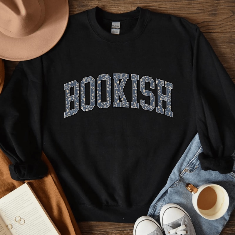 Bookish Sweatshirt For Women Bookworm Reader Cozy Reading Crewneck Librarian Gift Pullover 4