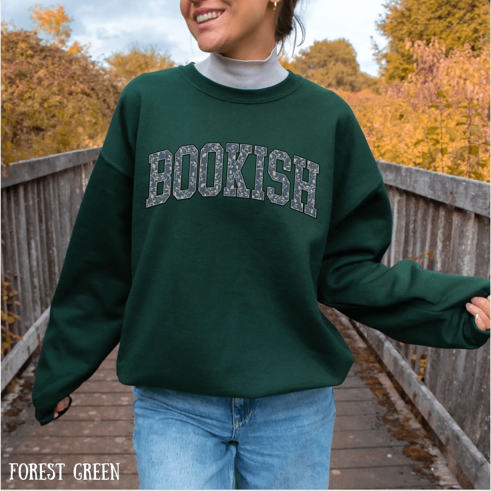 Bookish Sweatshirt For Women Bookworm Reader Cozy Reading Crewneck Librarian Gift Pullover 5