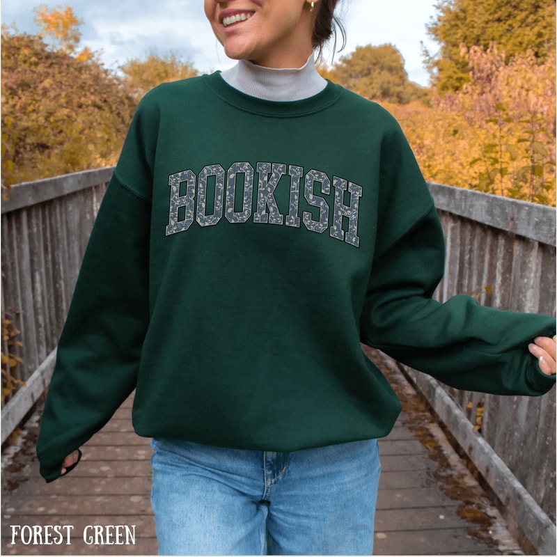 Bookish Sweatshirt For Women Bookworm Reader Cozy Reading Crewneck Librarian Gift Pullover 5