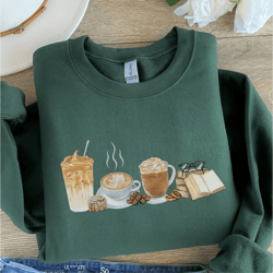 coffee and books sweatshirt for women book lover reading crewneck cozy librarian gift pullover
