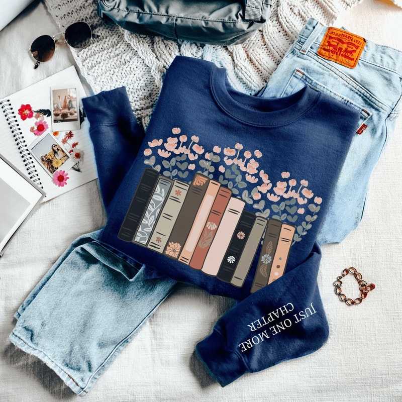 Just One More Chapter Sweatshirt For Women Book Lover Reading Crewneck Cozy Bookish Pullover 2