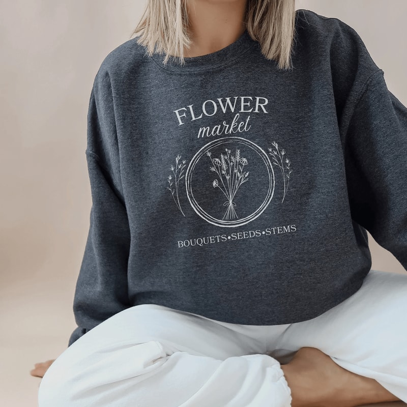 Vintage Pressed Flowers Shirt For Women Boho Wildflower Cottagecore Floral Botanical Tee Garden Lov 1