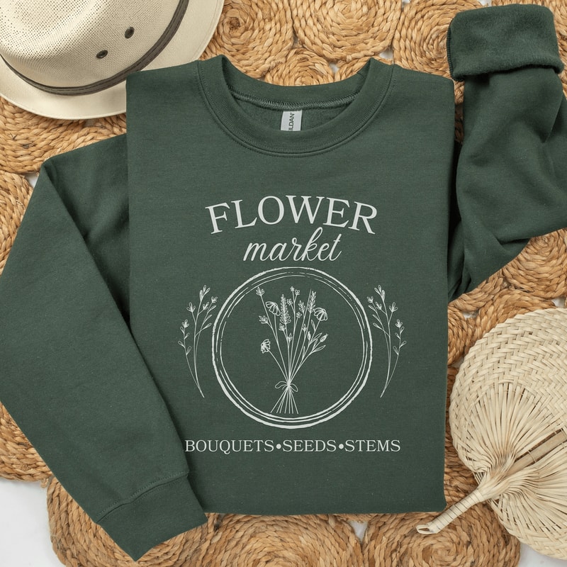 Vintage Pressed Flowers Shirt For Women Boho Wildflower Cottagecore Floral Botanical Tee Garden Lov 3
