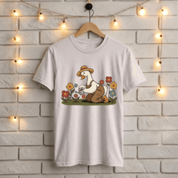 gardening goose shirt retro floral goose tee funny gardener gift plant lover shirt