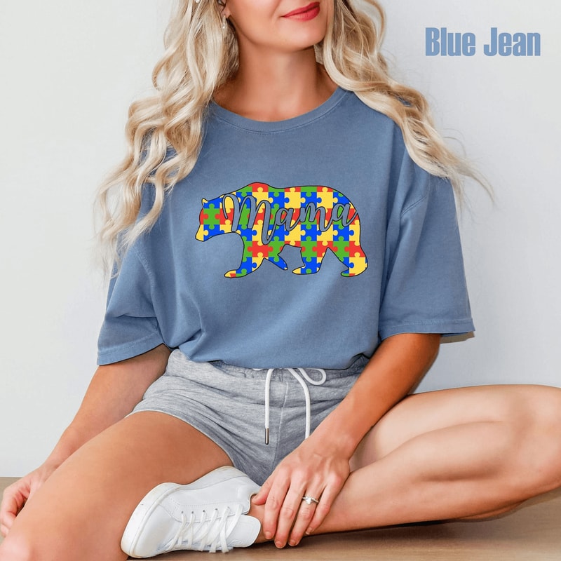 Comfort Colors Autism Mama Shirt Autism Awareness Mom Life Tee 2