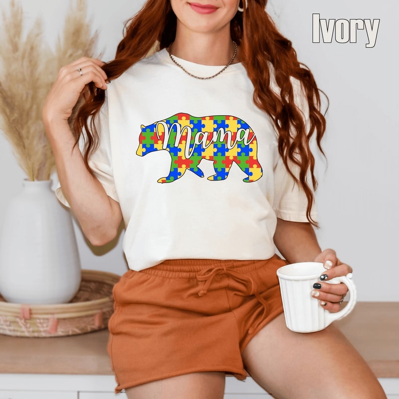Comfort Colors Autism Mama Shirt Autism Awareness Mom Life Tee 3