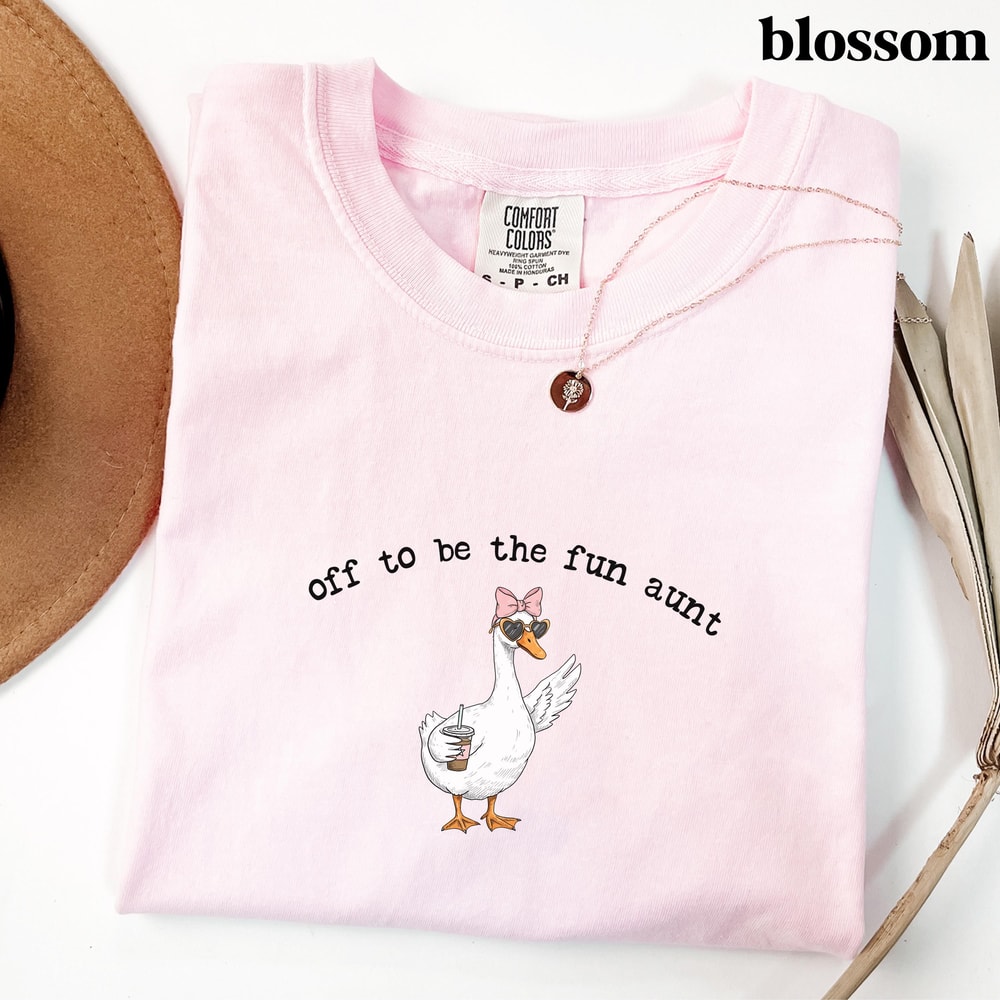 Funny Aunt Goose Comfort Colors Tshirt Gift For Aunt Aunt Gift Pregnancy Announcement For Sister Fu 0