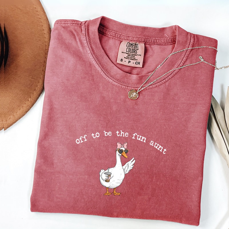 Funny Aunt Goose Comfort Colors Tshirt Gift For Aunt Aunt Gift Pregnancy Announcement For Sister Fu 1