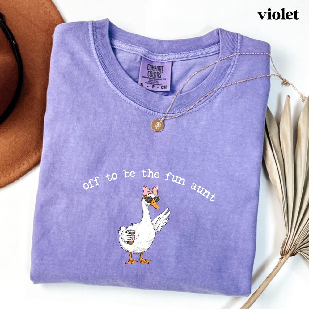 Funny Aunt Goose Comfort Colors Tshirt Gift For Aunt Aunt Gift Pregnancy Announcement For Sister Fu 3