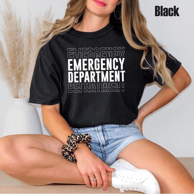 Comfort Colors ER Nurse Emergency Department Shirt Healthcare Gift Tee 1
