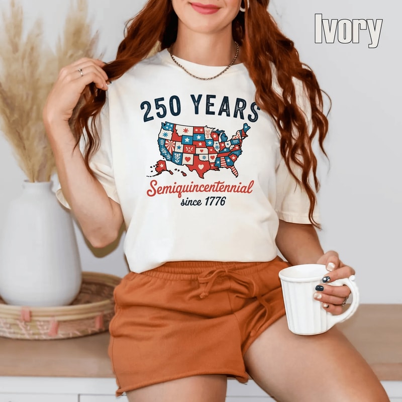 Comfort Colors 250 Years Semiquincentennial Shirt USA 17762026 Patriotic Anniversary Tee 2