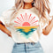 Comfort Colors Sunset Beach Shirt Retro Ocean Sunrise Tee Vintage Summer Graphic T Vacation T Cute 1