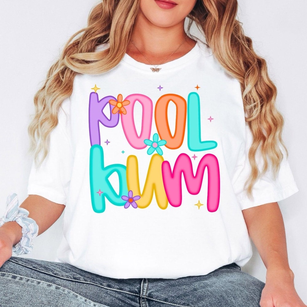 Comfort Colors Pool Bum TShirt Funny Summer Beach Vibes Graphic Tee For Vacation 2