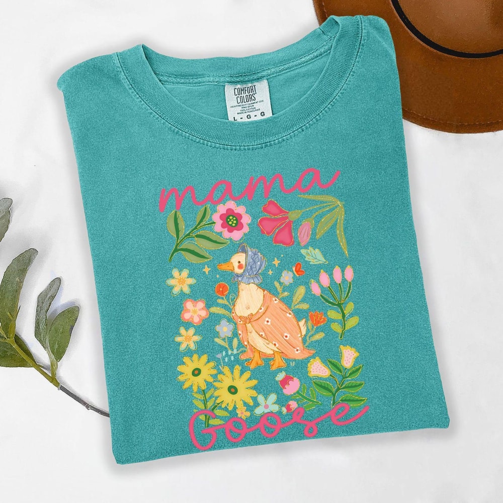 Comfort Colors Mama Goose Shirt Funny Mom Goose Graphic Tee Mothers Day Gift Shirt 2