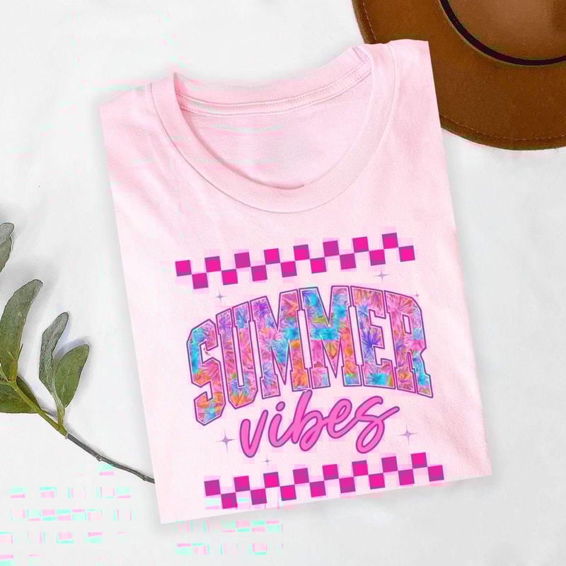 Summer Vibes Shirt Retro Beach Vacation Graphic Tee Cute Aesthetic Summer Top For Women 3