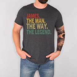 custom name t-shirt, the man the way the legend tee, personalized mens shirt gift for dad, husband, boyfriend