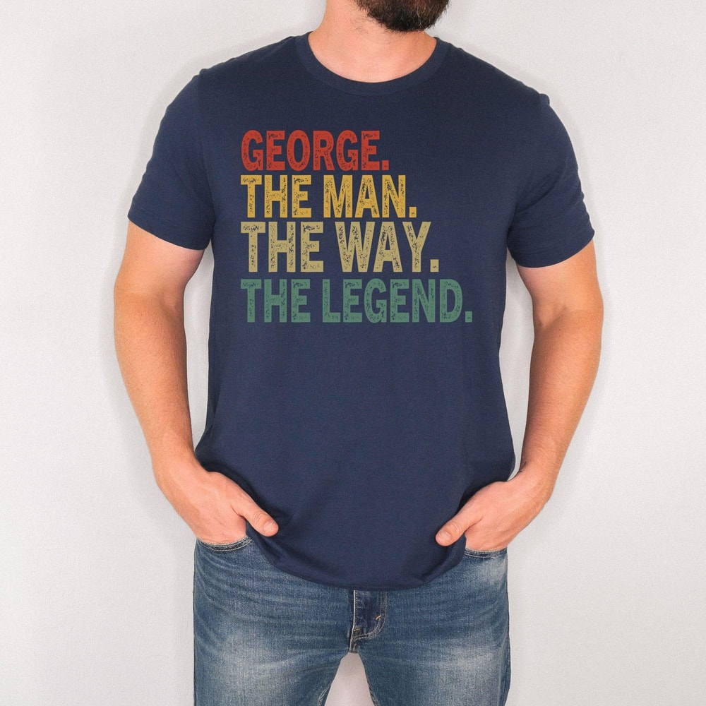 Custom Name TShirt The Man The Way The Legend Tee Personalized Mens Shirt Gift For Dad Husband Boyf 2