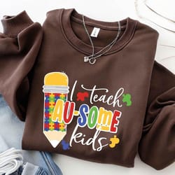 i teach au-some kids autism awareness shirt, autism awareness tshirt