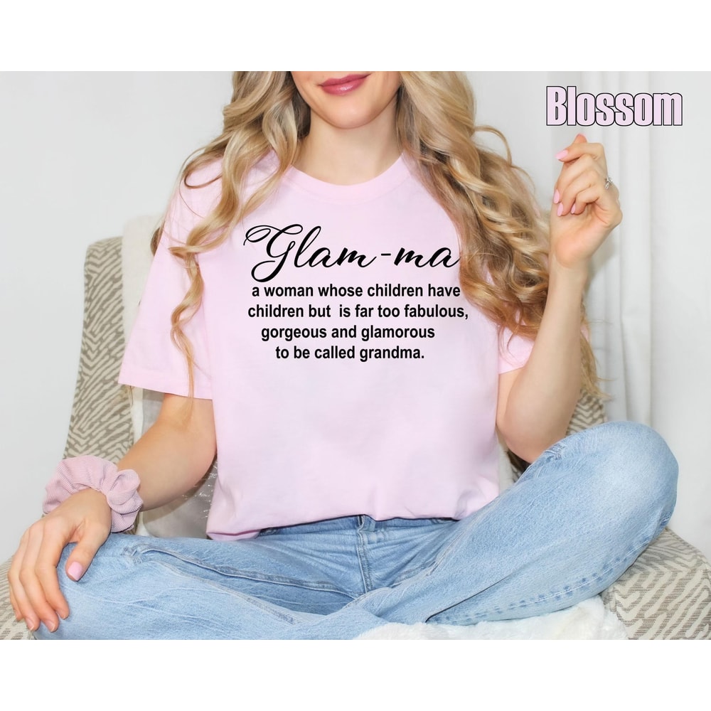 Comfort Colors GlamMa Shirt Glamorous Grandma Tee Funny Grandma Gift Stylish Grandma Shirt Chic Nan 0