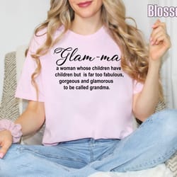 comfort colors glam-ma shirt, glamorous grandma tee, funny grandma gift, stylish grandma shirt, chic nana t shirt