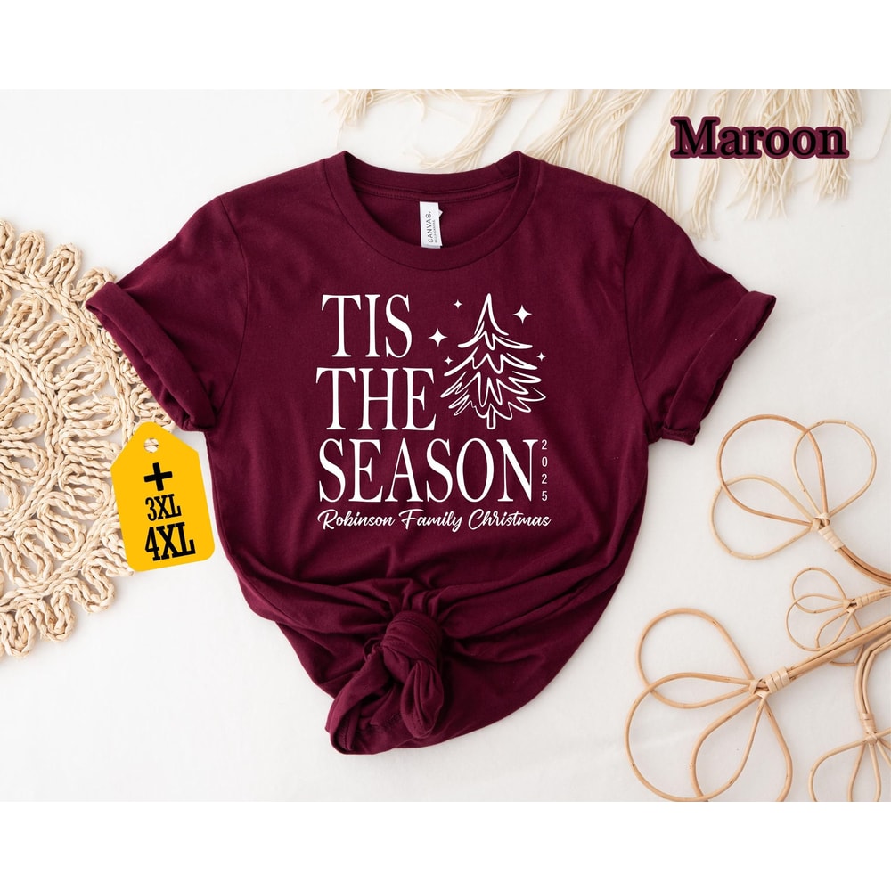 Tis The Season Christmas Shirt Personalized Family Christmas Tee Matching Family Xmas Shirt Christm 1
