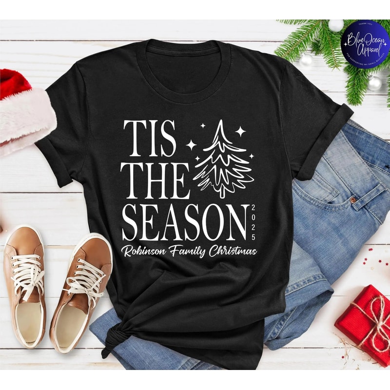 Tis The Season Christmas Shirt Personalized Family Christmas Tee Matching Family Xmas Shirt Christm 4