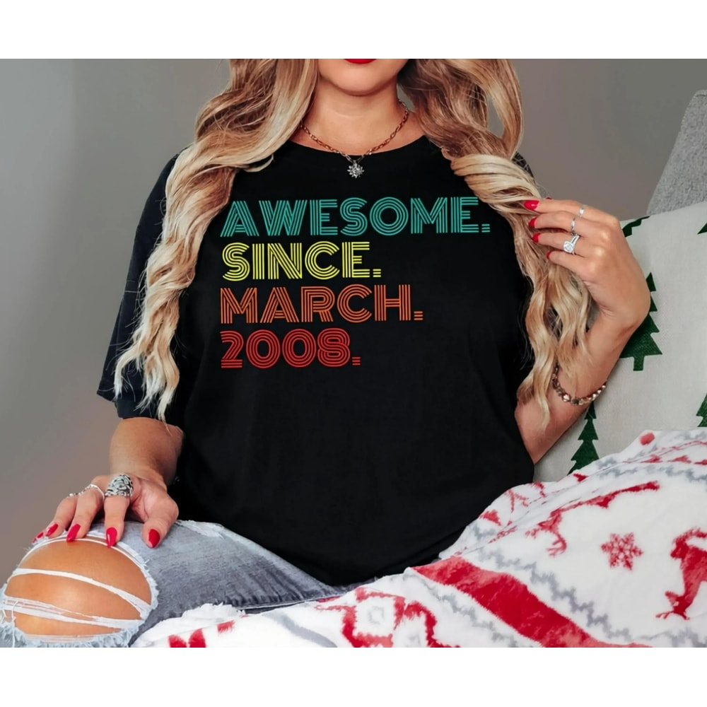 Comfort Colors Awesome Since Custom Birthday Shirt Retro Year Month Tee Personalized Born In Year S 5