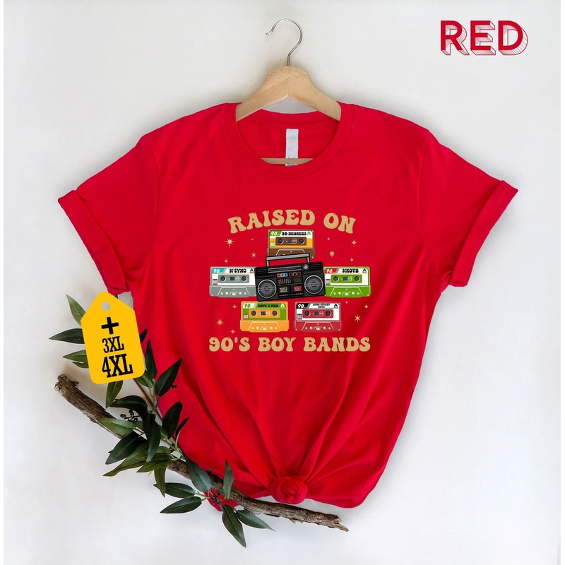 Raised On 90s Boy Band Shirt Retro 90s Music Shirt Music Lover Shirt Concert Shirt Classic Rock Shi