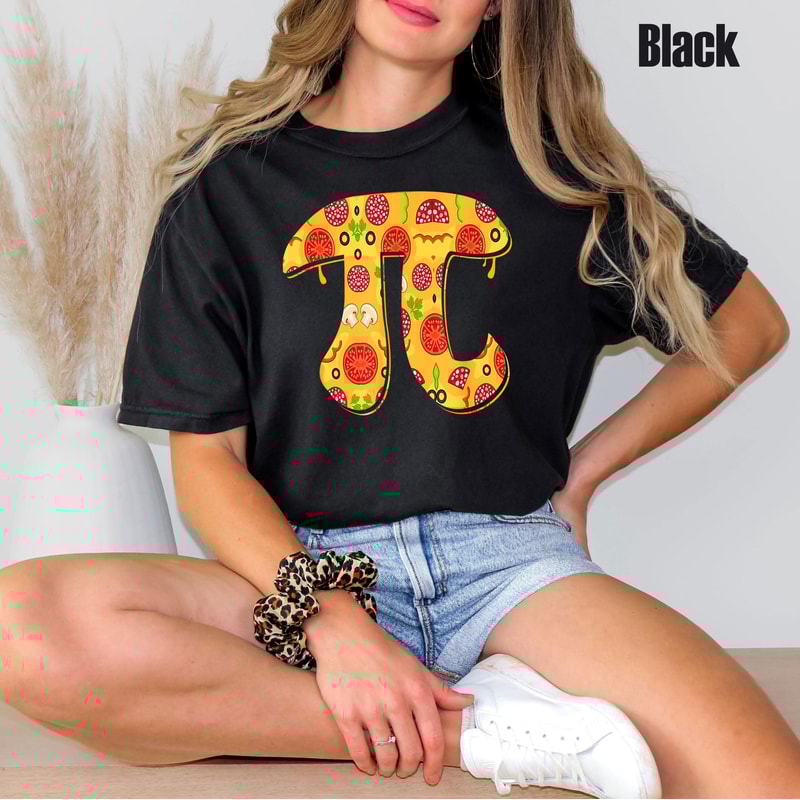 Comfort Colors Pi Shirt Pizza Pi Day Math Teacher Tee Funny Math Lover STEM Graphic Shirt 5