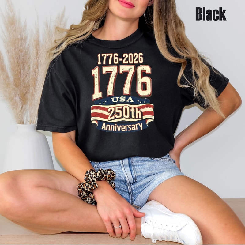 Comfort Colors 17762026 USA 250th Anniversary Shirt Patriotic Tee Independence Day Gift 4