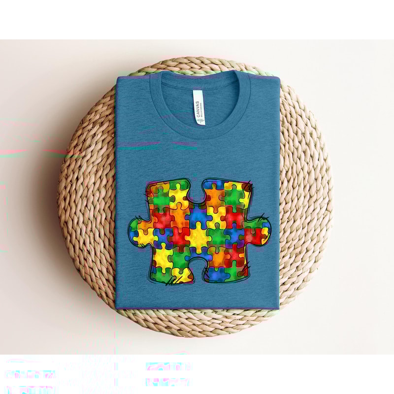Colorful Autism Puzzle Shirt For Moms Soft Autism Awareness Tee Gift 3