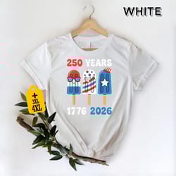 usa 250 years of freedom shirt, 1776-2026 t-shirt, patriotic ice cream shirt, america 250th anniversary shirt