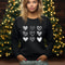 Nine Hearts Valentines Day Sweatshirt Womens Cute Heart Crewneck Romantic Pullover 1