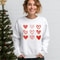 Nine Hearts Valentines Day Sweatshirt Womens Cute Heart Crewneck Romantic Pullover 2