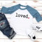I Am Loved Valentines Day Toddler Shirt Cute Loved Kids Raglan Onesie Unisex Outfit 0